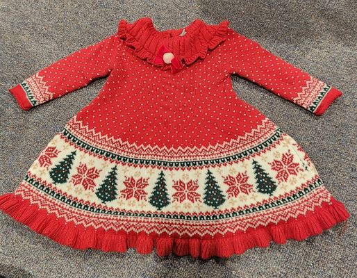 Tahari baby Christmas sweater dress 12 Months