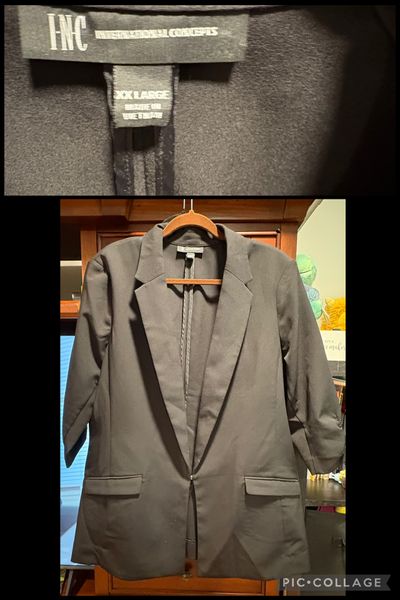 INC BLK BLAZER  Women's - XXL