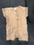 Kid wild Tan short sleeve onesie with buttons and 2 pockets 0-3 Months