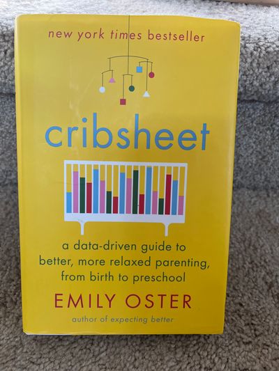 Crib Sheet by Emily Oster Great condition. Hardcover. Great gift for dad to be! PFSF home