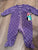 Carter's six month only fleece footed purple pengu Pajamas great for winter 3-6 Months
