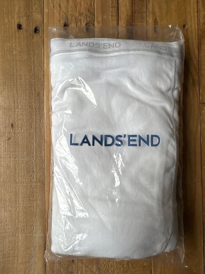 New in Packaging Lands End 3 Pack White Boxer Briefs 44 44