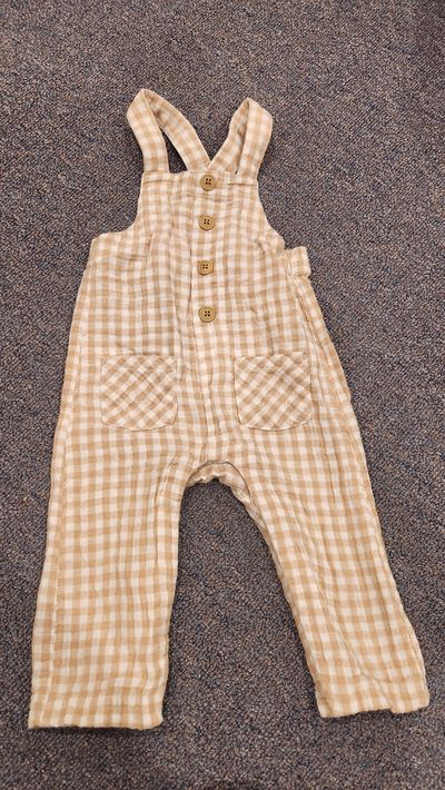 Cat & Jack baby gingham overalls 12 Months