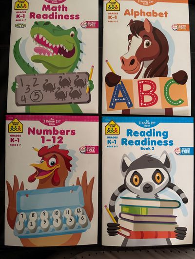 School Zone NEW-I Know It Reading Math Numbers Alphabet -4pc