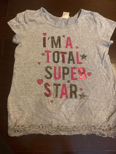 Self esteem Im a total super star short sleeve girls shirt size medium 6T/6