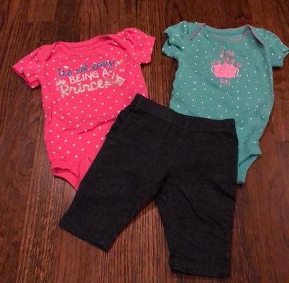 Jumping Bean 3 months. 2 onesies and a pair of jeans. 3 Months