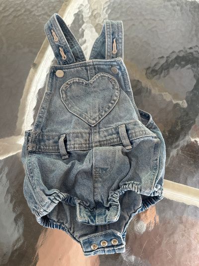 Old Navy jean overall onesie 12-18 Months
