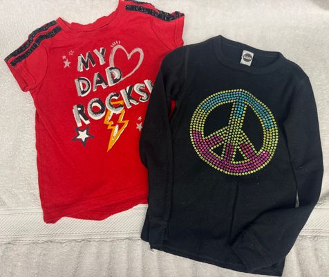 Kids by American Apparel and Garanimals 2 girls shirts size 2T. 2T