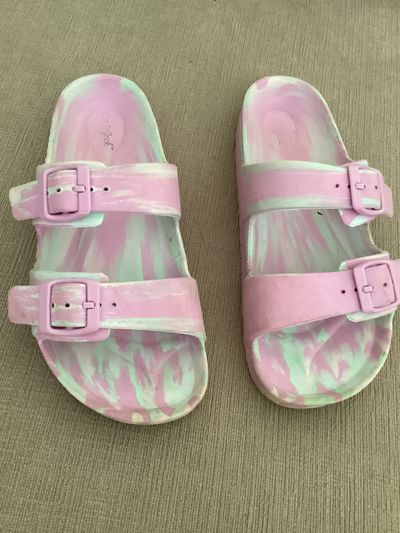 Cat and jack Double strap slides 3 (Big Kid)