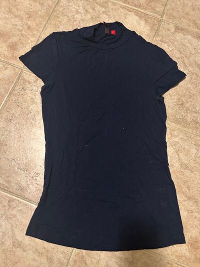 Dark blue top with high neck  Women's - XS