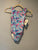 Destira CXL 12-14 NEW ret:45.00 leotard Light blue Mermaid, dolphins scrunchie 14-16