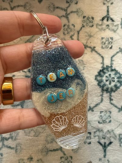 Handmade The summer I turned pretty team Jeremiah blue keychain