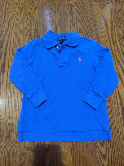 Polo Ralph Lauren Long sleeve blue polo 2T
