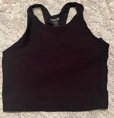 Old Navy powersoft girls workout black tank Cropped tank. Excellent condition. SFPF home 10-12