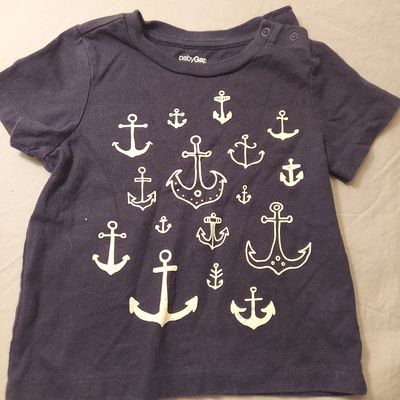 Baby gap Blue w anchors short sleeve 12 Months