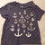 Baby gap Blue w anchors short sleeve 12 Months