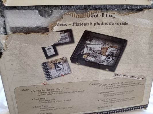 unknown NEW damage box 4 piece travel photo tray set