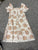 Levis Cream peach and orange short sleeve dress 10-12