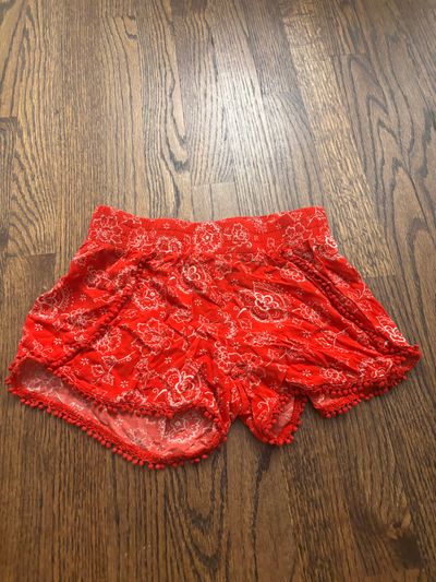 Justice size 10 red shorts  10-12