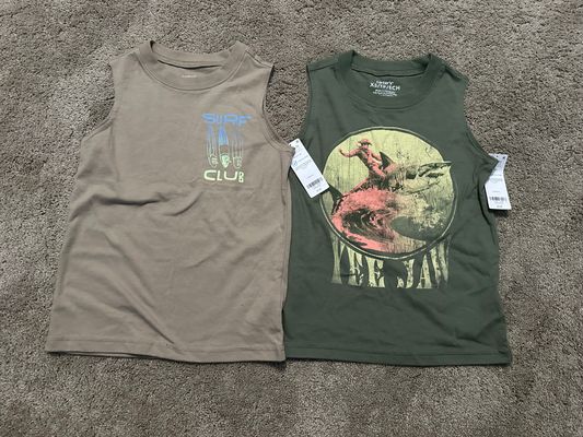 Carters NEW: Lot of 2, Sleeveless shirts, retail $7 each,  34-43 lbs 4T