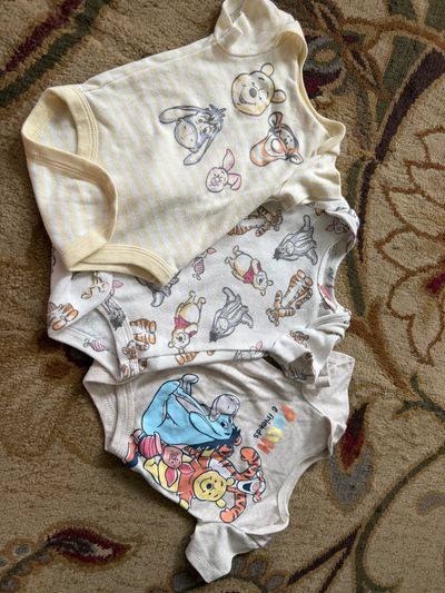 Disney Winnie the Pooh Set of 3 Winnie the Pooh onesies 0-3 Months
