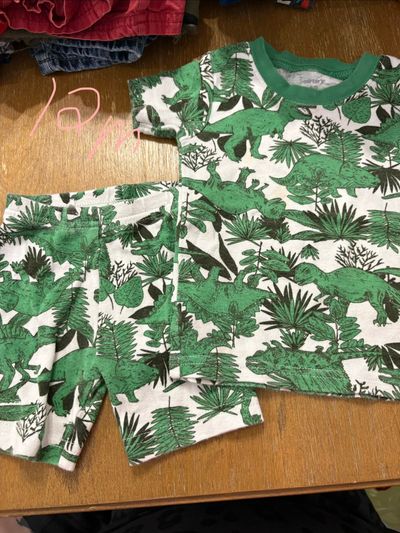 Carters Dino pjs shorts two pc 12 Months