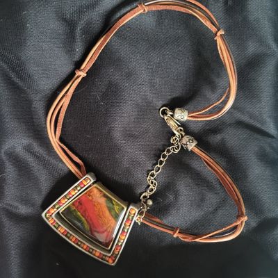 unknown Abstract vintage necklace adjustable  lenght