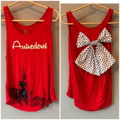 Disney Racer back tank with bow on back Women's - M