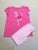 Crown n ivy pink flamingo top Old Navy pink ribbed bike shorts 7-8