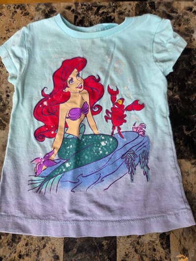 Disney Ariel short sleeved shirt size 2/3  2T