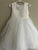 Kids Dream White Sleeveless Dress with Bow 3T