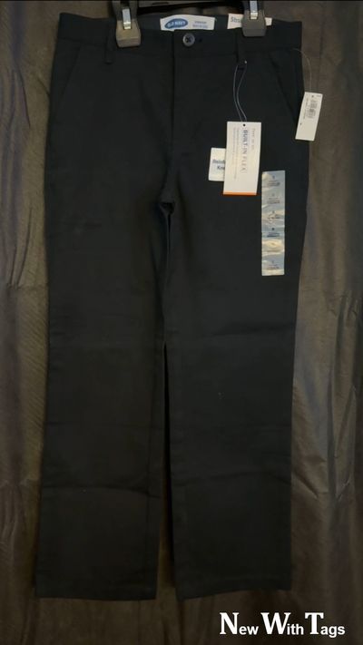 OLD NAVY BLACK STRAIGHT FLEX 7-8