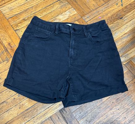 Black denim stretch jean shorts kohls Sz 11 Junior XL - 11