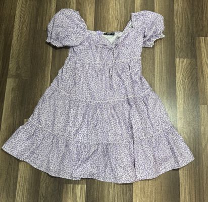 Purple flower ruffle dress  Women's - XS