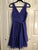 Lauren by Ralph Lauren Purple chiffon ruched dress Women's 2