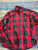 The Children's Place Red/Black Check Button Down 14-16