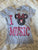 Disney Minnie Mouse short sleeve shirt grey Size XS 5T