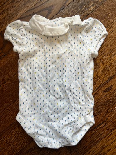 Janie and Jack floral collared onsie  6-12 Months