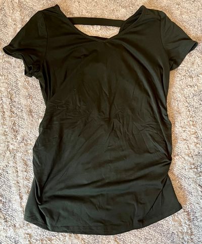 Full Moon dark olive green top Cutouts in back. Great condition. SFPF home Women's - M