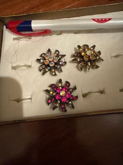 Brand new three oversized rings with stones