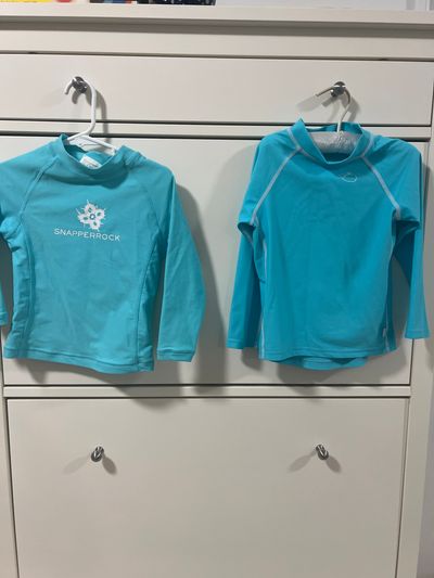 Different brands Baby blue swim shirts 4T/4