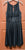 Black flowy dress sequin waist design Sz 8 Women's 8