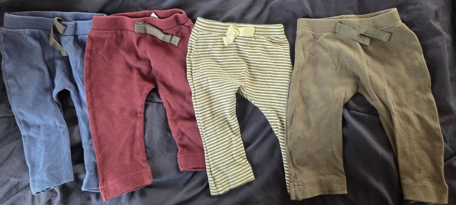 Lot of 4 Touched by Nature Pants  3-6 Months