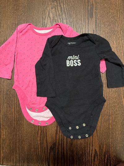 The childrens place 2 long sleeve shirts  3-6 Months