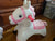 Radio Flyer White and pink ride on horse