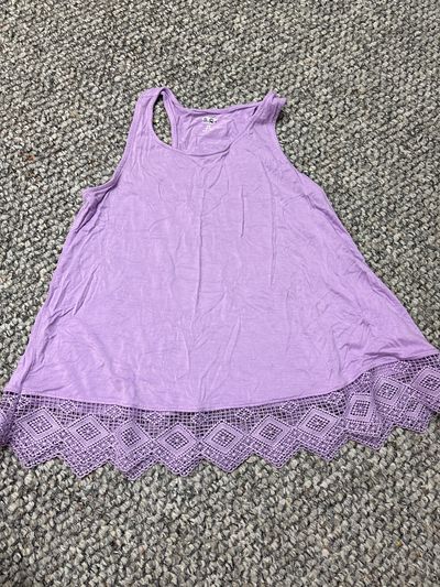 Old navy Purple swing tank w lace trim bottom 6T/6