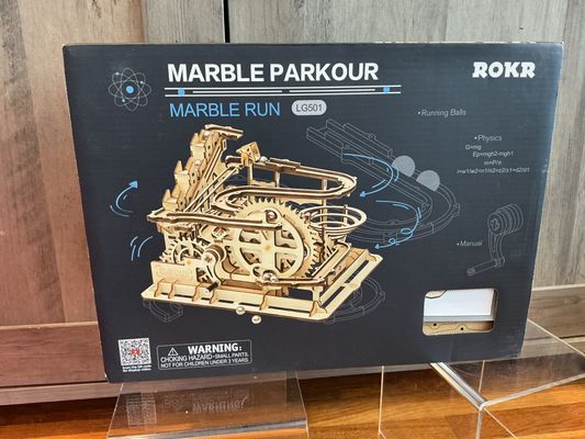 Rokr New wooden Marble Parkour marble run building set