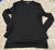 Lands End EUC swim shirt/rash guard, black, size S/L Women's 6