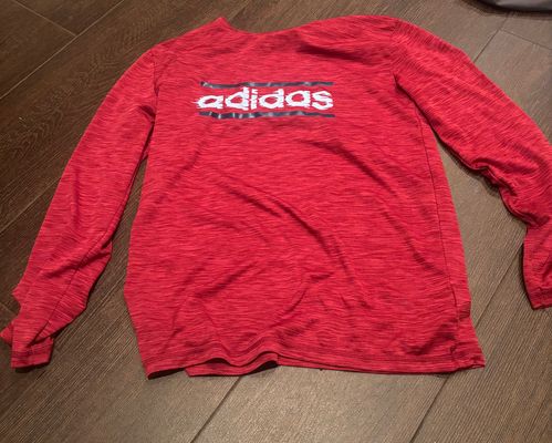 Adidas, long sleeve red top  14-16