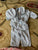 Made with love the place 4 Piece white strip suit with vest and hat 3-6 Months